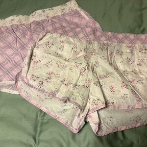 NWOT Rewash Floral and Plaid Women's Sleep Shorts Sz M
